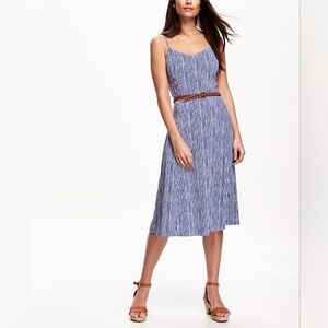 Old Navy | Blue Striped Midi Cami Dress